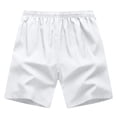 thumbnail image 4 of Hearthz Mens Quick Dry Shorts Elastic Waist Lightweight Men Running Athletic Shorts with Pockets Summer Beach Shorts Men White XL, 4 of 4