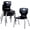 Black - 16", variant on Schooled Student Stackable Chairs Ergonomic Molded Seat Shell Classroom Chairs, 12”, Black, 4-Pack