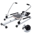 thumbnail image 6 of Porfeet Home Rowing Machine, Hydraulic Rower with LCD Monitor, Adjustable Resistance up to 110LBS and Large Cushioned Seat, 265LBS Quiet Rowing Machine for Aerobic Exercise Fitness,Black, 6 of 13