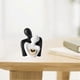 thumbnail image 3 of Heart-Shaped Abstract Simple Character Decoration Wine Cabinet Hallway Couple Hug Art Decoration Ceramic Crafts S, 3 of 5