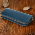 thumbnail image 4 of Retro Leather Pen Bag Portable Pencil for Case Slim Pen Box Compact Size 7.8 x 3, 4 of 13