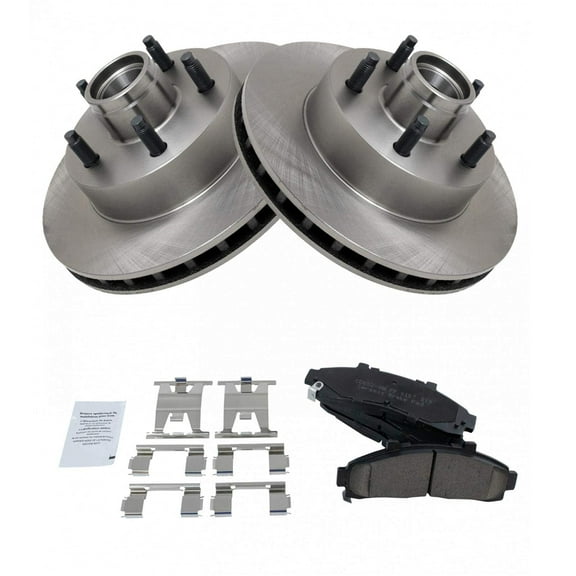 TRQ Front Brake Pad & Rotor Kit Brake Pads Brake Rotor Ceramic Fits Select 1995-1997 Ford Ranger Mazda B2300 1995-1996 B3000 B4000