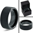 thumbnail image 5 of Charming Jewelers Tungsten Wedding Band Ring 9mm for Men Women Comfort Fit Black Pipe Cut Brushed Lifetime Guarantee Size 4.5, 5 of 5