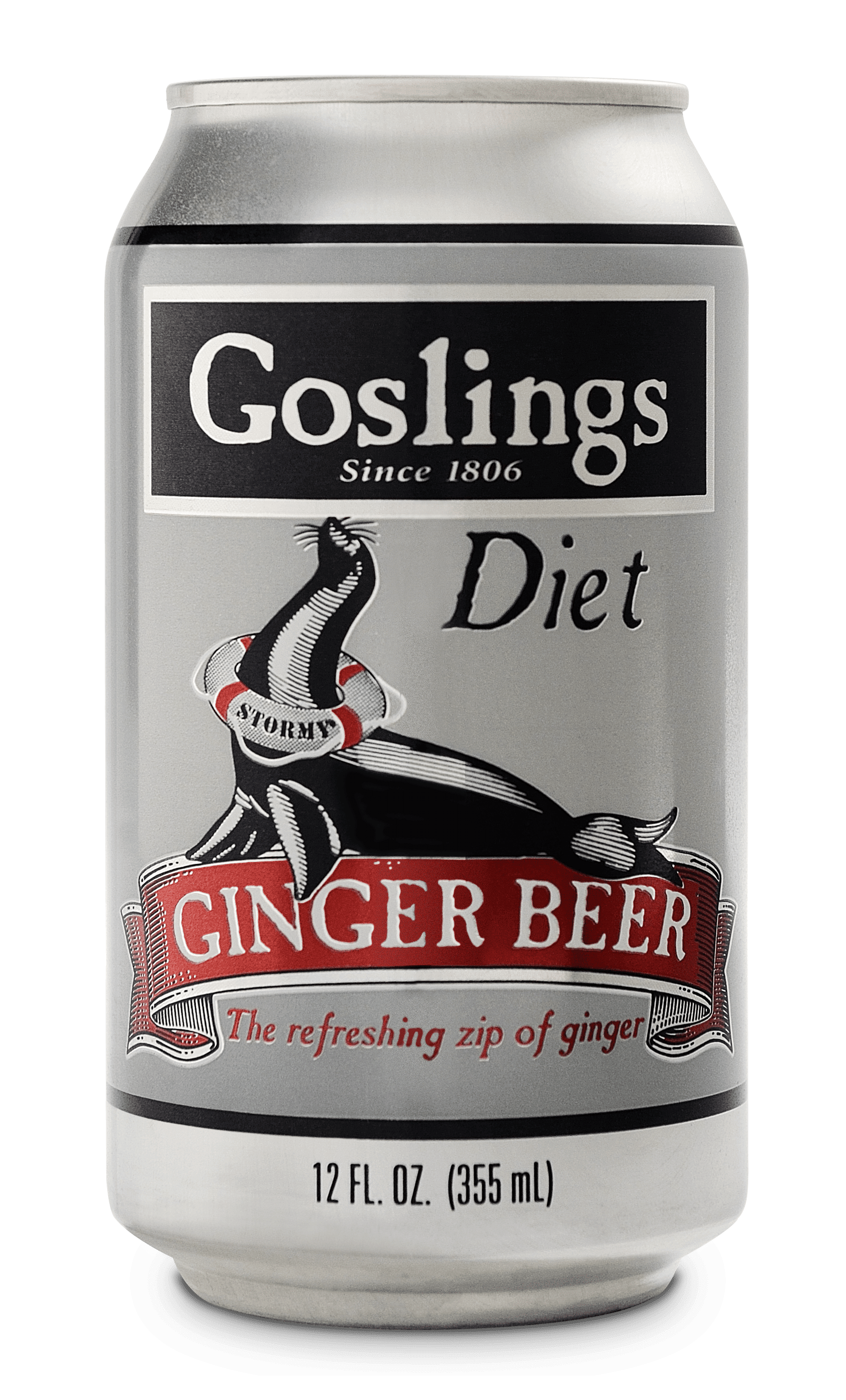 (12 Cans) Goslings Diet Ginger Beer, 12 Fl Oz
