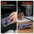 thumbnail image 5 of Phone Case for Moto G Pure with Hidden Credit Card Slot Ring Stand [360° Rotatable Ring Holder Magnetic Kickstand][Support Car Mount]Shockproof Phone Case For Motorola Moto G Pure, Violet, 5 of 7