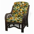 thumbnail image 2 of Malibu Lounge Armchair ECO Natural Rattan Wicker Handmade Design with Floral Cushion, Dark Brown, 2 of 5