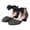 Black-07, variant on Girls Dress Shoes – Glitter Low Heels Pumps, Bowknot Ankle Straps, Closed Toe Flower Girl Wedding Party Princess Shoes