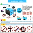 thumbnail image 6 of Travel Adapter,Universal Travel Adapter,All-in-one International USB Travel Adapter with High Speed 2.4A 4-Port USB Charger Worldwide AC Wall Outlet Plugs for for Business Travel of US,EU,UK,AU 200, 6 of 9