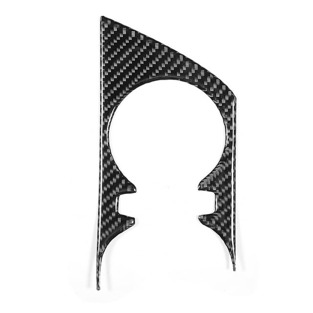 Embellecedor de fibra de carbono para panel de portavasos de agua con volante a la izquierda, compatible con Chevrolet Camaro 17-19