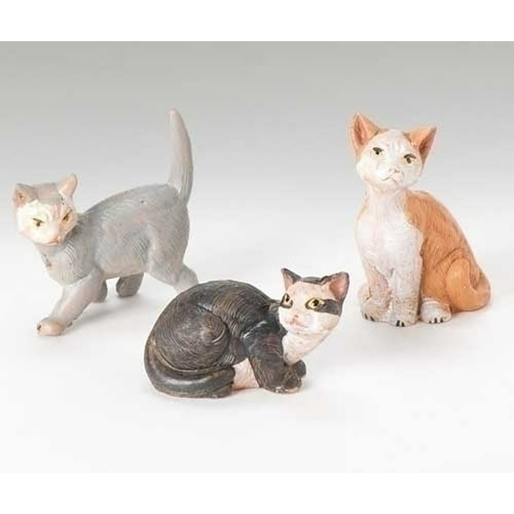 Fontanini Cats Italian Nativity Village Figurines Set of 3 Walmart