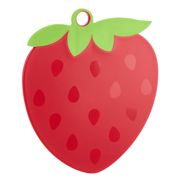 Mainstays Strawberry-Shaped Reversible Cutting Board, Red and Green