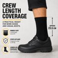 thumbnail image 4 of Men’s All Black Work Crew Socks, Midweight Breathable Socks for Work Shoes, 10 Pairs, 4 of 10