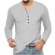 thumbnail image 1 of Blusas y camisas de manga larga con cuello redondo para hombre, cuello redondo, botones, boca plana, deportivas para hombre, blusas y camisas de manga larga con cuello redondo para hombre, 1 of 5