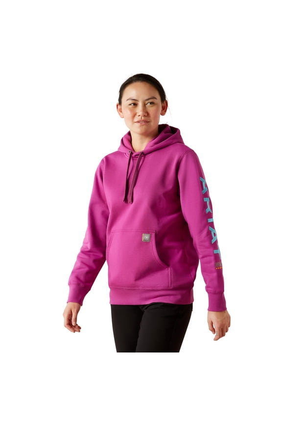 Rebar Graphic Long-Sleeve Hoodie for Ladies - Willowherb - XXL