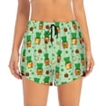 thumbnail image 2 of Logiee St. Patrick's day Print Women 2 in 1 Running Shorts,High Waisted Athletic Shorts,Gym Workout Shorts with Liner Pockets-Large, 2 of 7