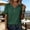 *Green, variant on ClodeEU Women's Henley Neck Puff Sleeve T-Shirt,Casual Button Down V Neck Blouse,Soft Short Sleeve Top for Everyday Wear Black,Women's Plus L
