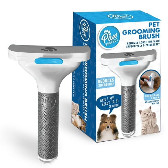 Paw Perfect Pet Fur and Hair Stainless Steel Grooming Brush for Dogs and Cats