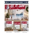 thumbnail image 6 of Christmas Snow Valances for Windows, 54 x 18in, Winter Snowman Snowflakes Xmas Red Rod Pocket Kitchen Valance Curtain Light Filtering Window Treatments for Living Room Bedroom, 1 Panel, 6 of 7