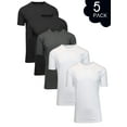thumbnail image 2 of Men's Short Sleeve Crew Neck Cotton Blend Classic Tee (S-3XL) 5 Pack, 2 of 7