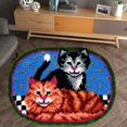 thumbnail image 1 of s de s de pestillo, funda de cojín para alfombras, de fabricación de alfombras, bricolaje, para / adultos con patrón impreso, 32 '' Gatos Soledad Fabricación de enganche de pestillo de alfombra, 1 of 10