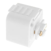 NUOLUX Track Lighting Rail Connector 1 Pair White Pc Material Joins Two Sections Of Track 3.9x1.4x1.4in