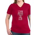 thumbnail image 1 of CafePress - Live Free Or Die Women's V Neck Dark T Shirt - Women's V-Neck Dark T-Shirt, 1 of 1