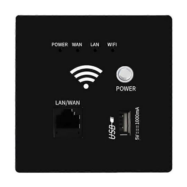 300Mbps 2.4Ghz WIFI Router Wireless WiFi Socket RJ45 AP Relay Smart USB Socket Panel Embedded Wall W