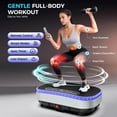 thumbnail image 3 of Lnow Vibration Plate Exercise Machine, 14 Color LED Light Vibrating Plate Muscle Toner for Fat Burner, Bluetooth Home Workout Equipment Vibration Plate，350lbs, 3 of 10