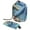 Multicolor 3, variant on PhooArto Large Barrel Drawstring Makeup Bag, Blue Pineapple Pattern Travel Cosmetic Bag Portable Make Up Organizer Bag