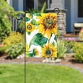 thumbnail image 5 of Watercolor Sunflower Green Leaves Decorative Garden Flag for All Seasons, 12 x 18 Inch Small Vertical Double Sided Outside Decoration for Yard Farmhouse, 5 of 6