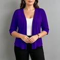 thumbnail image 3 of fatyb Womens Plus Size Cardigan Half Sleeve Lightweight Jacket Open Front Summer Casual Loose Cover Up, 3 of 7