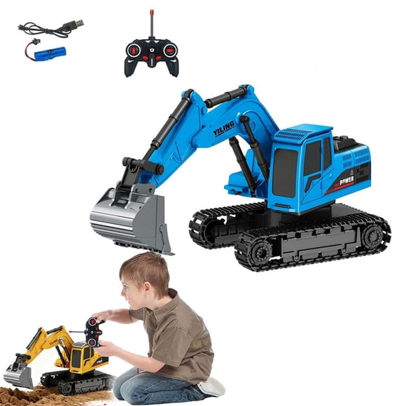 Jouets Électriques Excavatrice Télécommandée en Alliage Jouets Amusants Télécommandés Véhicule d'Ingénierie Électrique 2.4g Jouets Excavatrice Simulation Scénario Simulation