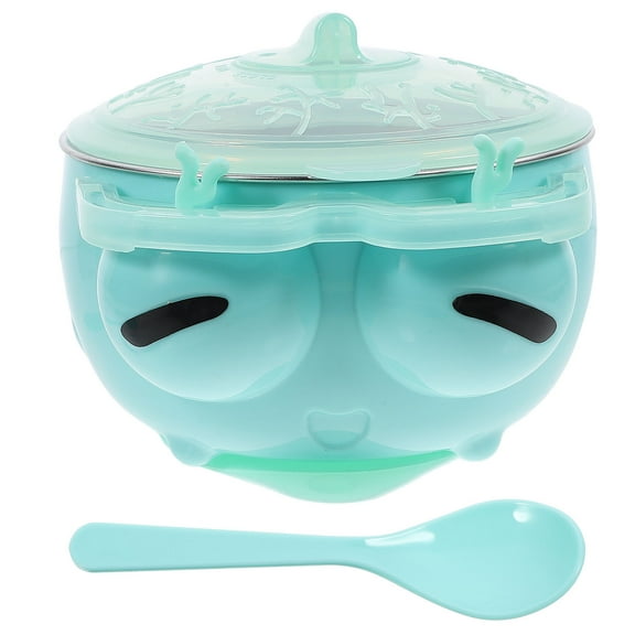 OUNONA Insulated Baby Food Bowl Set with Temperature Control, Non-Slip Green Insulation Bowl for Infant Feeding