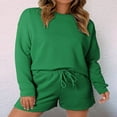thumbnail image 3 of Ensemble de Sweat-Shirt et Shorts Assortis pour Pyjamas pour Femmes, 3 of 9