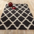 thumbnail image 2 of Sweet Home Stores Cozy Moroccan Trellis Design Contemporary Living & Bedroom Soft Shag Area Rug, 3'3" x 4'7", Charcoal Gray, 2 of 5