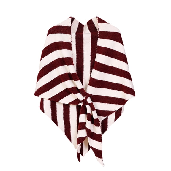 Gytharion Women's Triangle Scarf Striped Color Oversized Shawl Wrap Tie Front Neck Scarf Draped Fall Winter Scarves