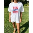 thumbnail image 2 of Bookish T Shirt Women Read More Books Graphic Tee Cute Book Lover Gift Top Librarian Bookworm Tshirt, 2 of 7