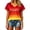 010_Spain, variant on 2026 Soccer Game Day Women V Neck Soccer Top Spain National Team Fan Apparel Casual Short Sleeve Match Outfit Shirt