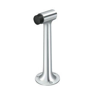 Deltana DSF800U26 8" Height Floor Mount Door Stop With Rubber Bumper Polished Chrome
