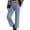 *Light Blue, variant on ClodeEU Women's Wide Leg Bottom Jeans, High Waist Denim Pants with Pockets Mint Green,Womens Plus M
