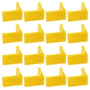 Uxcell 16Pack L Shape Leg Pads, 2" x 2" Plastic Furniture Leg Cover Protectors, Yellow