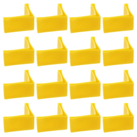 Uxcell 16Pack L Shape Leg Pads, 2" x 2" Plastic Furniture Leg Cover Protectors, Yellow