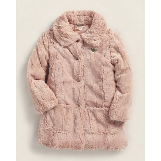 Juicy Couture JUICY COUTURE GIRLS JACKET 12 MONTHS PINK FAUX FUR