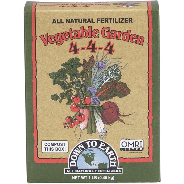Mezcla de Fertilizante Orgánico para Vegetales Down To Earth All Natural Fertilizers DTE56213546 Fórmula 4-4-4 con Nutrientes 450 g Down To Earth All Natural Fertilizers DTE56213546