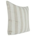 thumbnail image 2 of 26 x 26 Throw Pillow, Woven Stripes, Square, Hidden Zipper, Natural, Ivory- Saltoro Sherpi, 2 of 5