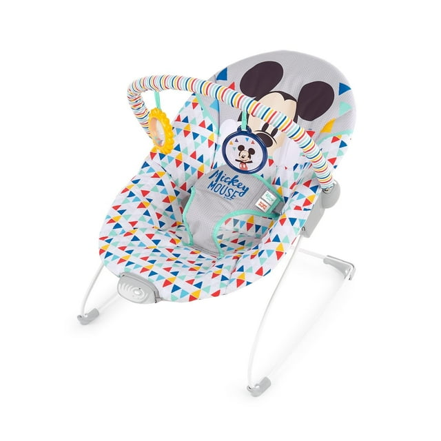 Silla Vibradora Mickey Mouse Happy Triangles 11896 azul 9999-SIN TAMAÑO