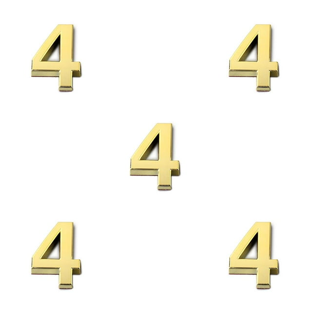 maskred House Numbers for Outside Simple Style Numerical Signs Sign Exquisite Number Mark Accessories Number Mark Marking Accessory Number 4 5PCS