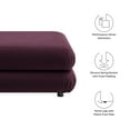 thumbnail image 3 of Modular Ottoman Chair, Tufted, Red, Velvet, Living Room Lounge Cafe Lobby Hospitality Restaurant, Modern Contemporary, HB37191, 3 of 9