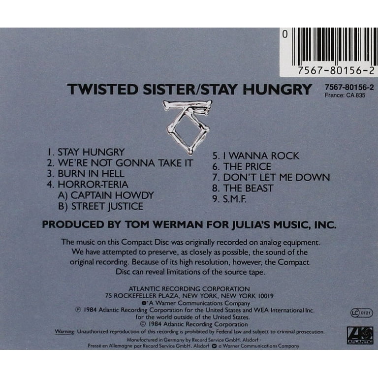Twisted Sister - Stay Hungry - Music & Performance - CD