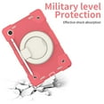 thumbnail image 6 of ELEHOLD Military Grade Shockproof Case For Samsung Galaxy Tab A8 10.5 (2022), Heavy Duty Protection Ring Stand Cover, Adjustable Angel, Detachable Shoulder Strap, Pencil Holder, Begonia Red, 6 of 11